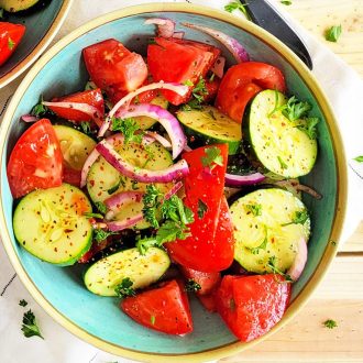 Marinated Cucumber & Tomato Salad